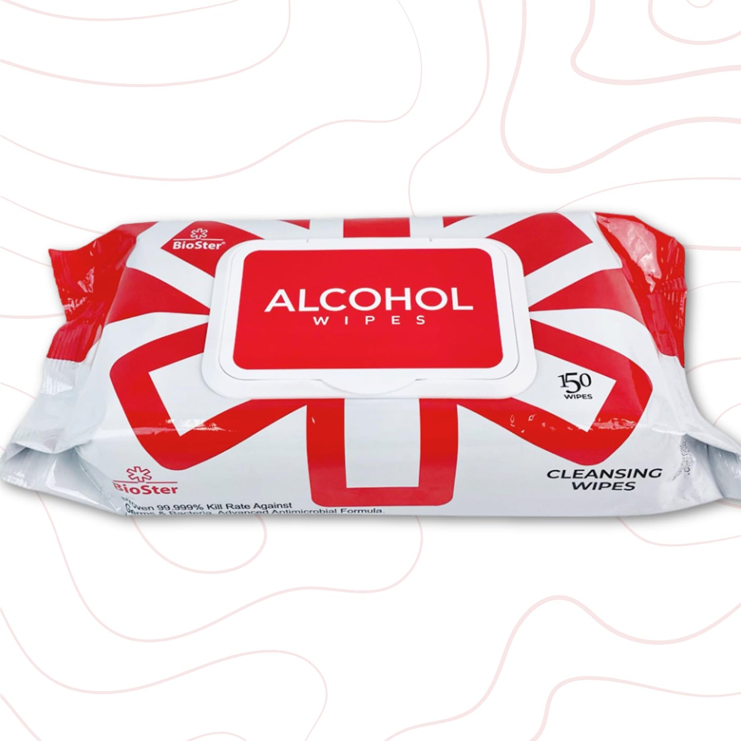 BioSter Alcohol Cleansing Wipes - Pack of 6x 150 Wipes - Ideal for Hospital, Clinical and Personal Use