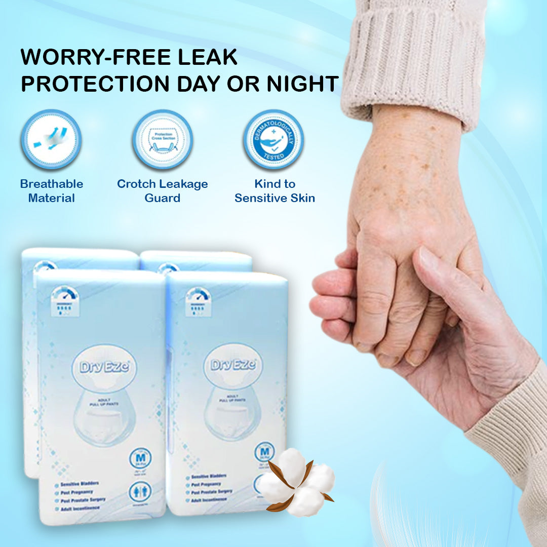 Pull Up Incontinence Pants for Men & Women - Super Absorbent Adult Nappies for Women - Universal Fit Adult Diapers Pants 24 Pack