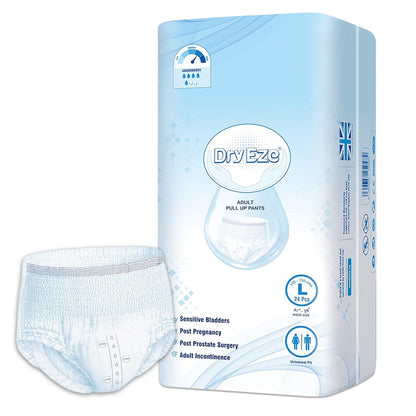 Pull Up Incontinence Pants for Men & Women - Super Absorbent Adult Nappies for Women - Universal Fit Adult Diapers Pants 24 Pack