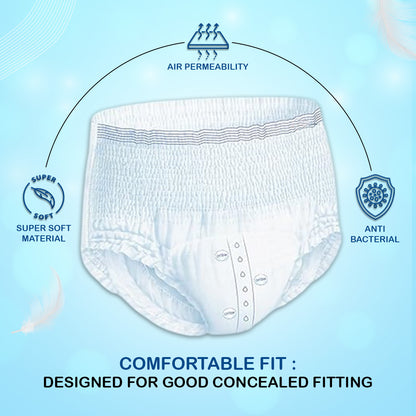 Pull Up Incontinence Pants for Men & Women - Super Absorbent Adult Nappies for Women - Universal Fit Adult Diapers Pants 24 Pack