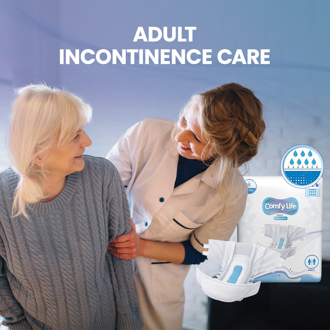 Comfy Life Slip-on Pads Adult Incontinence Diapers with Fixation Tapes 10 Pack Ultra Absorption Slip Nappies Faecal and Urinary Overnight Protection