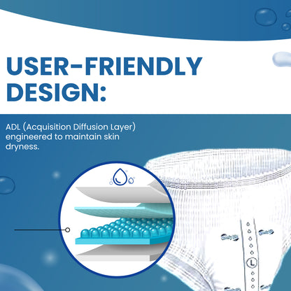 Comfy Life Premium Adult Incontinence Pull Up Diaper Pants 12 Pack High Absorbency